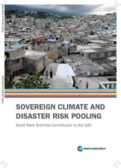 SOVEREIGN CLIMATE AND DISASTER RISK POOLING - World Bank Technical Contribution to the G20 - World Bank ...