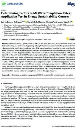 Determining Factors in MOOCs Completion Rates: Application Test in Energy Sustainability Courses - MDPI