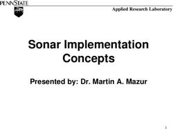 Sonar Implementation Concepts - Presented by: Dr. Martin A. Mazur - Applied Research Laboratory