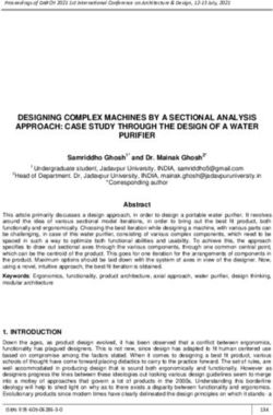 DESIGNING COMPLEX MACHINES BY A SECTIONAL ANALYSIS APPROACH: CASE STUDY THROUGH THE DESIGN OF A WATER PURIFIER