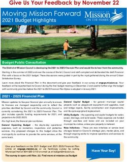 Moving Mission Forward - 2021 Budget Highlights - District of ...