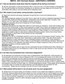 SMHCS - 2021 Hurricane Season - QUESTIONS & ANSWERS - QUESTIONS & ANSWERS