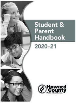 Student & Parent Handbook 2020-21 - hcpss