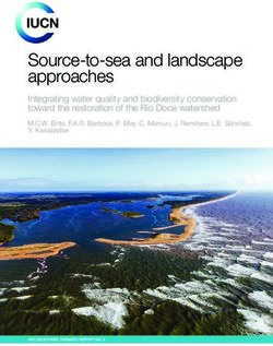 Source-to-sea and landscape approaches - Integrating water quality and biodiversity conservation toward the restoration of the Rio Doce watershed ...