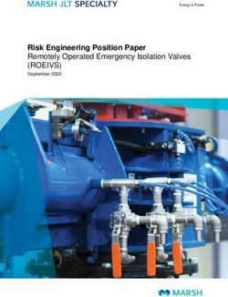 Risk Engineering Position Paper Remotely Operated Emergency Isolation Valves - (ROEIVS) - Marsh