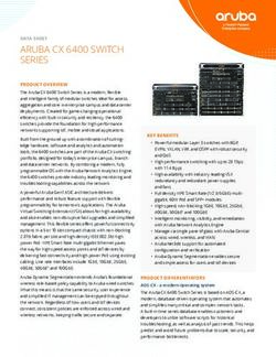 ARUBA CX 6400 SWITCH SERIES - Aruba Networks