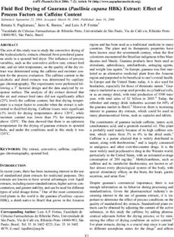 Fluid Bed Drying of Guarana (Paullinia cupana HBK) Extract: Effect of Process Factors on Caffeine Content