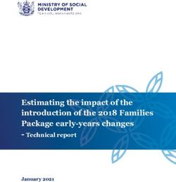 Estimating the impact of the introduction of the 2018 Families Package early-years changes - Technical report - Ministry of ...