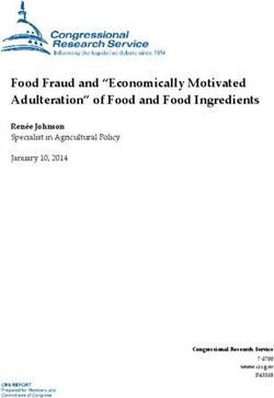 Food Fraud and "Economically Motivated Adulteration" of Food and Food Ingredients - Renée Johnson Specialist in Agricultural Policy