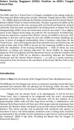 Nature Society Singapore (NSS)'s Position on HDB's Tengah Forest Plan Summary