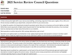 2021 Service Review Council Questions - Town of Banff