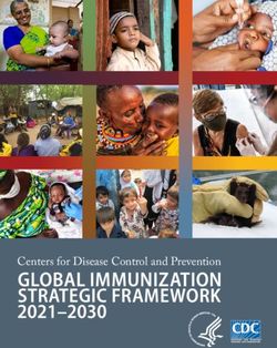 GLOBAL IMMUNIZATION STRATEGIC FRAMEWORK 2021-2030