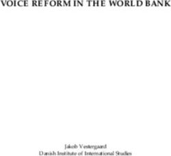 VOICE REFORM IN THE WORLD BANK - Jakob Vestergaard Danish Institute of International Studies