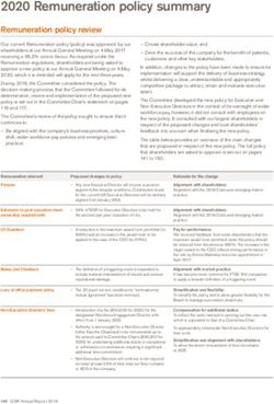 2020 Remuneration policy summary - Remuneration policy review - GSK