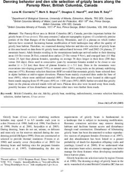 Denning behavior and den site selection of grizzly bears along the Parsnip River, British Columbia, Canada