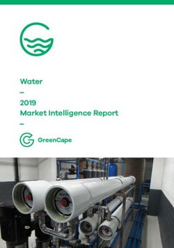 WATER 2019 MARKET INTELLIGENCE REPORT - GREENCAPE