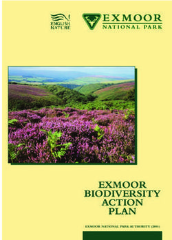 EXMOOR BIODIVERSITY ACTION PLAN - EXMOOR NATIONAL PARK AUTHORITY (2001)