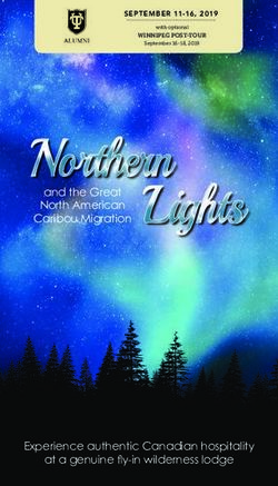 And the Great North American Caribou Migration - Experience authentic Canadian hospitality - SEPTEMBER 11-16, 2019 - Tulane University