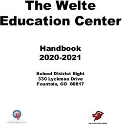 The Welte Education Center - Handbook 2020-2021 School District Eight 330 Lyckman Drive Fountain, CO 80817 - Fountain-Fort Carson School District 8