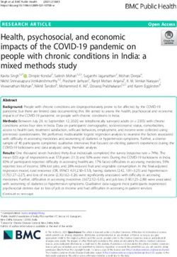 Health, psychosocial, and economic impacts of the COVID-19 pandemic on people with chronic conditions in India: a mixed methods study