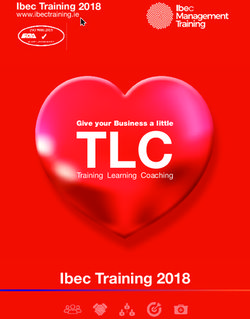 Ibec Training 2018 - TLCTraining Learning Coaching 2018