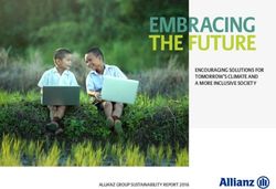 EMBRACING THE FUTURE ENCOURAGING SOLUTIONS FOR TOMORROW'S CLIMATE AND A MORE INCLUSIVE SOCIETY - Allianz