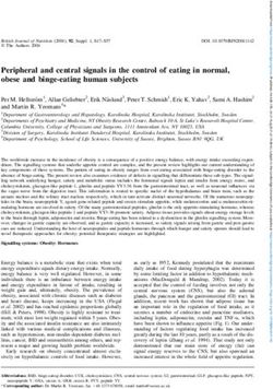 Peripheral and central signals in the control of eating in normal, obese and binge-eating human subjects