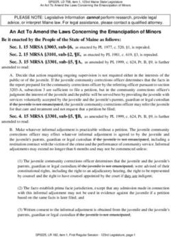 An Act To Amend the Laws Concerning the Emancipation of Minors