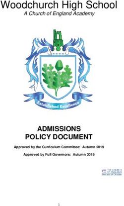 Woodchurch High School - ADMISSIONS POLICY DOCUMENT - A Church of England Academy