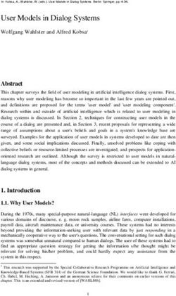 User Models in Dialog Systems