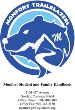 Monfort Student and Family Handbook - Greeley, Colorado 80634 Office Phone: 970-348-2100 Office Fax: 970-348-2130 monfort.greeleyschools.org