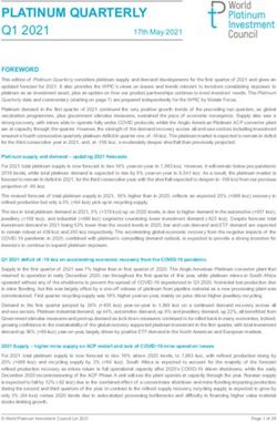 PLATINUM QUARTERLY Q1 2021 - World Platinum ...