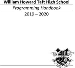 William Howard Taft High School - Programming Handbook 2019 2020