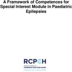 A Framework of Competences for Special Interest Module in Paediatric Epilepsies - RCPCH