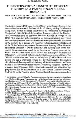 THE INTERNATIONAL INSTITUTE OF SOCIAL HISTORY AS A PAWN OF NAZI SOCIAL RESEARCH