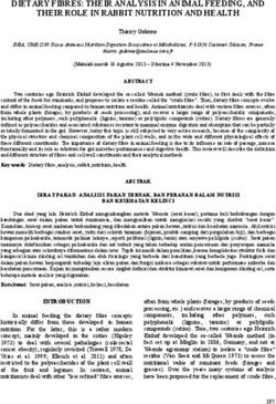 DIETARY FIBRES: THEIR ANALYSIS IN ANIMAL FEEDING, AND THEIR ROLE IN RABBIT NUTRITION AND HEALTH