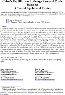 China's Equilibrium Exchange Rate and Trade Balance: A Tale of Apples and Pirates - University of ...