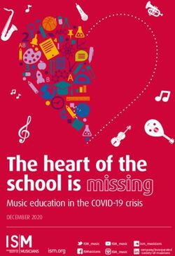 The heart of the school is missing - Music education in the COVID-19 crisis DECEMBER 2020 - Incorporated Society of ...