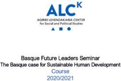 Basque Future Leaders Seminar Course 2020/2021 - The Basque case for Sustainable Human Development - Agirre ...
