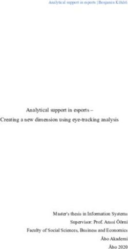 Analytical support in esports - Creating a new dimension using eye-tracking analysis - Doria