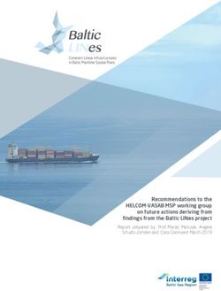 Recommendations to the HELCOM-VASAB MSP working group on future actions deriving from findings from the Baltic LINes project - Report prepared by: ...