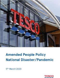 Amended People Policy National Disaster/Pandemic - 17th March 2020 - Our Tesco