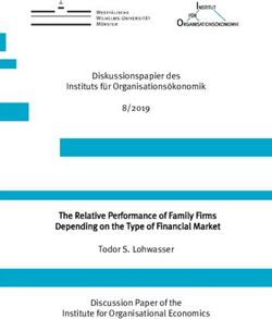 Diskussionspapier des Instituts für Organisationsökonomik 8/2019 The Relative Performance of Family Firms Depending on the Type of Financial ...