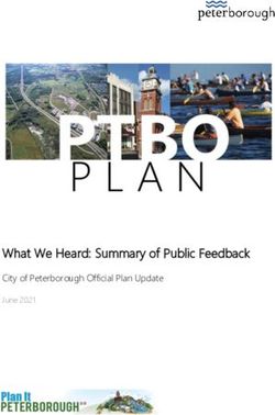 What We Heard: Summary of Public Feedback - City of Peterborough Official Plan Update