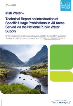 Irish Water - Technical Report on Introduction of Specific Usage Prohibitions in All Areas Served via the National Public Water Supply