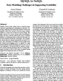 MYSQL TO NOSQL DATA MODELING CHALLENGES IN SUPPORTING SCALABILITY