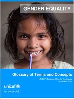 GENDER EQUALITY - Glossary of Terms and Concepts UNICEF Regional Office for South Asia November 2017