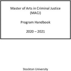 (MACJ) Master of Arts in Criminal Justice Program Handbook 2020 2021 - Stockton University