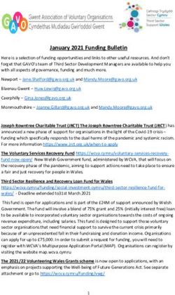January 2021 Funding Bulletin - Usk Town Council