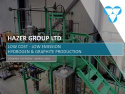 HAZER GROUP LTD LOW COST - LOW EMISSION HYDROGEN & GRAPHITE PRODUCTION COMPANY OVERVIEW - MARCH 2018 - Proactive Investors Australia